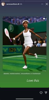 Serena Williams' Instagram story